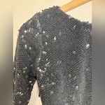 Dress the Population  Lola Velvet Sequin Black Long Sleeve Mini Dress Medium Photo 14