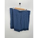 J. Jill Women Blue Printed High Waisted Shorts Size XL Tassels Vaca Casual Loose Photo 1