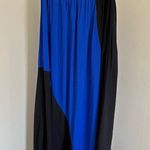 Vintage 90’s colorblock pull on stretch waist semi sheer maxi skirt Black Size L Photo 0