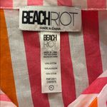 Beach Riot  Alexa Top PL Sunset Stripes Cotton Coverup Pink Orange Resortwear Photo 3