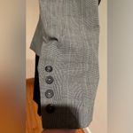 George Stretch Gray/Black/White/Blue Plaid Blazer Sz 14 With Shoulder Pads Photo 5