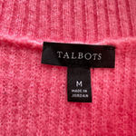 Talbots  Boat Neck Rib Knit Sweater Boat Neck Size Medium Pink Pullover Stretch Photo 4