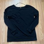 Juicy Couture Crewneck Sweater Womens Size L Black Signature Gold Print Y2K Photo 4