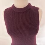 Aritzia Wilfred Palmier Sleeveless Crew Neck Tunic Wool Sweater Purple | Small Photo 3