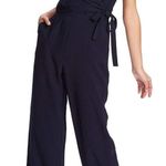 1. State  Black Wrap Jumpsuit Size 4 Modern Chic Minimalist Preppy Casual Photo 0