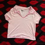 PacSun Barbie pink polo crop top S Photo 0