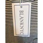 BLANK NYC Asymmetrical Striped Top Medium Black White Crew Neck 100% Cotton NWT Photo 3