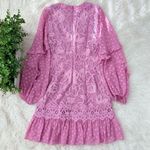 Alexis Malicha Violet Lilac Crochet Lace Mini Dress XS Photo 4