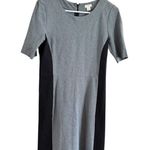 Women's J.Crew Gray Black Colorblock Short Sleeve Mini Dress Size 4 Photo 8