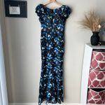 NEW Alexander by Daymor Gown Blue Black Lace Embroidered Dress Blk Blue Sz 6 Photo 5