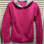 Adidas  Climawarm Fleece Lined‎ Hot Pink Pullover Long Sleeve Hoodie Size Medium Photo 0