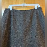 April Cornell Herringbone Skirt With Lined Lace Trim Vintage Wool Blend Large Photo 5