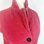 Habitat  Size Small Red Quilted Sleeveless Button Front Jacket Vest Photo 4