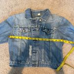 American Eagle Outfitters‎ Denim Jacket Medium M Distressed Cropped Jean Blue Photo 9