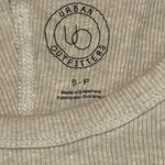 Urban Outfitters Light Gray Ribbed High Neck Cropped Tank top -  Photo 2