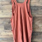 NWT Linen Blend Overall Romper Pink Size M Photo 8