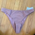 Good American NWT Ribbed Better Cheeky Bikini Bottom Desert Rose Size 5 (2XL) Photo 0