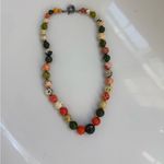 Nordstrom Multicolor Jasper Bead Necklace – Earth Tone Statement Piece Photo 3