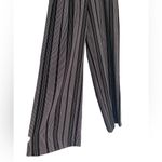 Adrienne Vittadini  Wide-Leg Black White Striped Palazzo Pants Flowy Office Sz 6 Photo 2