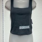 Charcoal Ribbed Tank Top Gray Size M Photo 0