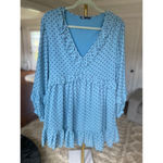 ZARA  Polka Dot Mini Dress Ruffle V Neck Resort Glam Bright Wedding Summer Autumn Photo 1