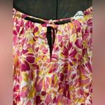 Japna  Floral Crop Top Pink‎ Yellow Summer Sleeveless Tie-Neck Blouse A62 Photo 1