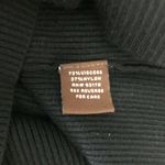 Adrienne Vittadini Womens Top Ribbed Knit V Neck Twist Short Sleeve Black Size M Photo 3