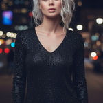 Ralph Lauren Vintage Beaded V-Neck Top Size Medium Photo 1