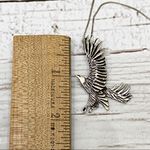 Vintage Signed Sterling Eagle Pendant Necklace Photo 5