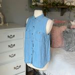 CHAPS Denim Shirt Summer Beach Button Down Front  Womens Small Photo 1