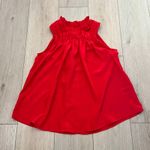 Joie  Women’s Red High Neck Sleeveless Smocked Blouse Sz Small Photo 0