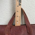 PLG PORTLAND Leather Goods “Almost Perfect” Mini Crossbody Zip Tote Bag Cognac Brown Photo 8