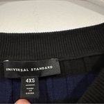 Universal Standard  Mila Blue Black Striped Shirt 4XS Photo 3