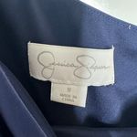 Jessica Simpson NWT Navy One Shoulder Flutter Sleeve Cocktail Dress Size 8 Photo 8