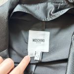 Moschino  Women's Vintage Black Pleated Puff Sleeve Button Up Blazer Dress Size 8 Photo 6