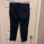 White House | Black Market Skimmer Navy Blue Cropped Pants Women Size 14 Buttons Photo 4