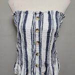 Ashley Stewart  vertical stripe smocked tube top size 20 Photo 0