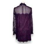 Likely Revolve NYC Purple Lace Mini Dress Long Sleeve Size 10 Sheer Plum ($278) Photo 3
