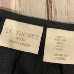 St. Tropez  women’s top size Lg blk w ivory details Photo 2