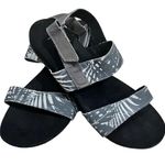 Toms Women's Slide Sandals Size 12 Gray Palm Leaf Casual Summer Photo 2