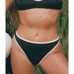 ANDIE NWT  The Bells 90's Medium Rise Bottom Swimsuit Bottom Piping M Green #3308 Photo 1