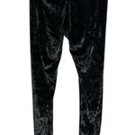 PINK - Victoria's Secret  Ultimate Black Crushed Velvet Leggings Size S Photo 2