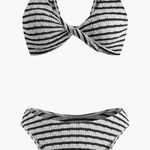 CoMMENSE Knotted Stripe Knit Bikini Set
COLOR Photo 0