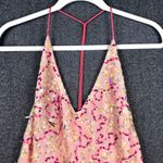 Urban Outfitters NEW  Sequin Pipa Mini Dress‎ Pink V Neck Sleeveless Party XSmall Photo 2