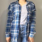 American Eagle  • Boyfriend Fit Flannel Blue Soft Medium Photo 1