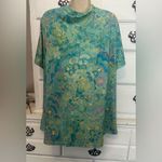 Printed Zip‎ Up Top Green Size XXL Photo 1