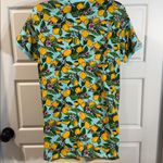 Vera Bradley  Lemon Grove Ribbed Pajama Shirt Top Green Yellow  12/14 Large NWT Photo 3