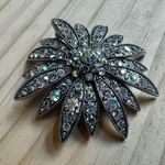 Joan Rivers Swarovski Crystal Flower Brooch Silver Photo 2