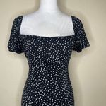Missguided 90's Black White Polka Dot Puff Sleeve Milkmaid Mini Dress 6 Girly Photo 3