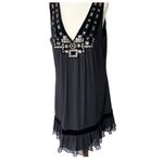 Nine West VINTAGE Silk Dress with Velvet & Rhinestones Photo 2